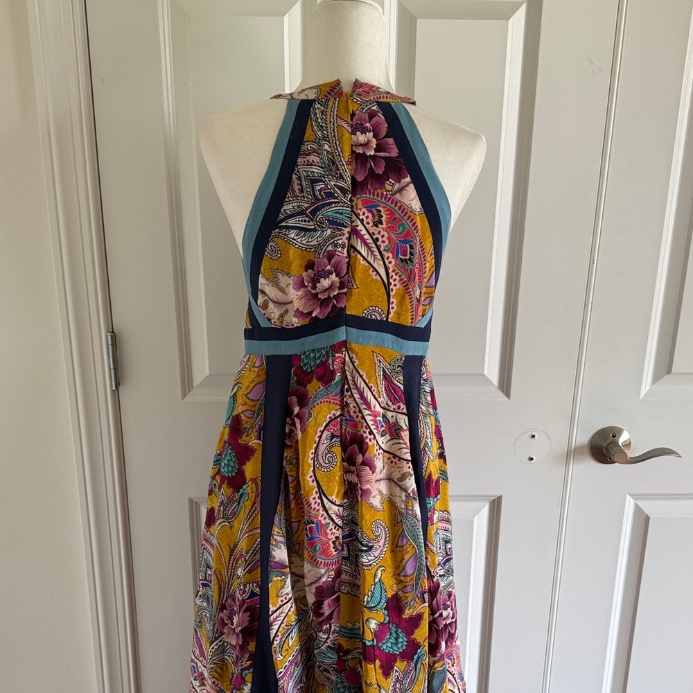 NWT By Anthropologie Halter Tiered Maxi Dress Size 4 - Picture 10 of 12
